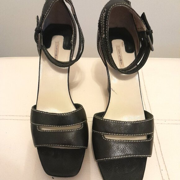 Max Studio Ankle Strap Black Heels - Picture 3 of 5